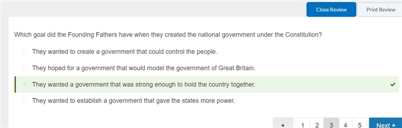 Which goal did the Founding Fathers have when they created the national government-example-1