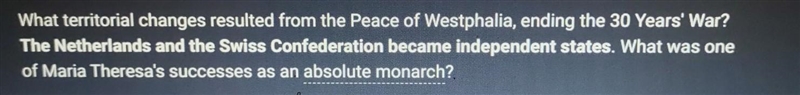 What territorial changes resulted from the Peace of Westphalia, ending the 30 Years-example-1