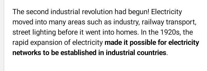 How did the development of technological innovations using electric power contribute-example-1