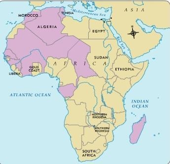 In 1914, who controlled the shaded areas on the map? A. Spain B. Germany C. France-example-1