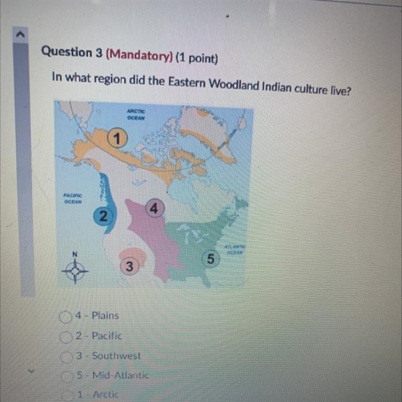 I’m what region did the eastern woodland Indian culture live?-example-1