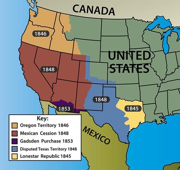 Help bro Describe events that explain the border differences between these maps. Use-example-1