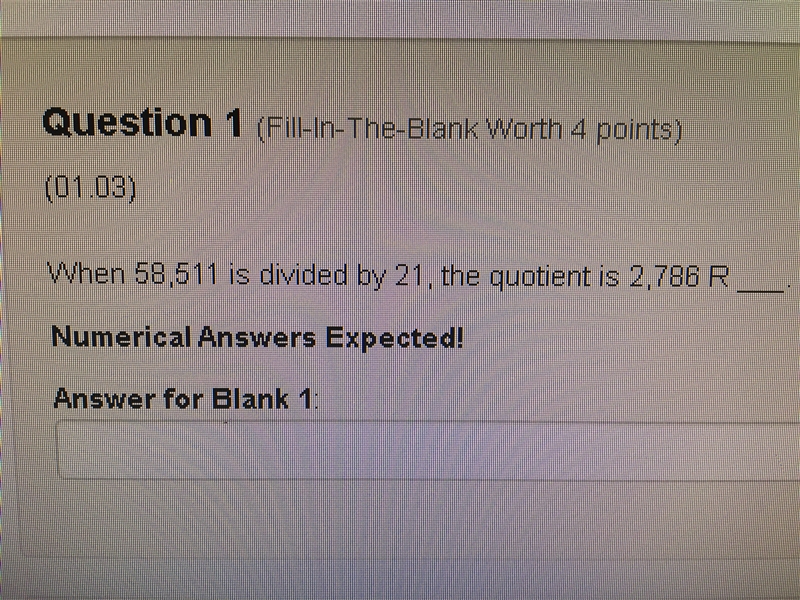 PLSSS HELP when 58,511 is Divided by 21 , the quotient is 2,786 R__-example-1