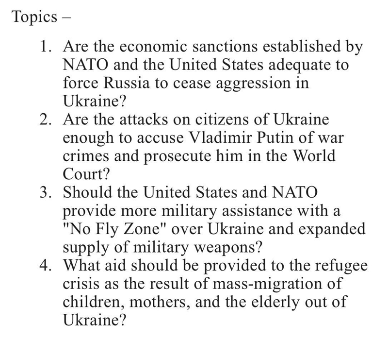 I have to answer one of these questions about Russia and Ukraine. Please help-example-1