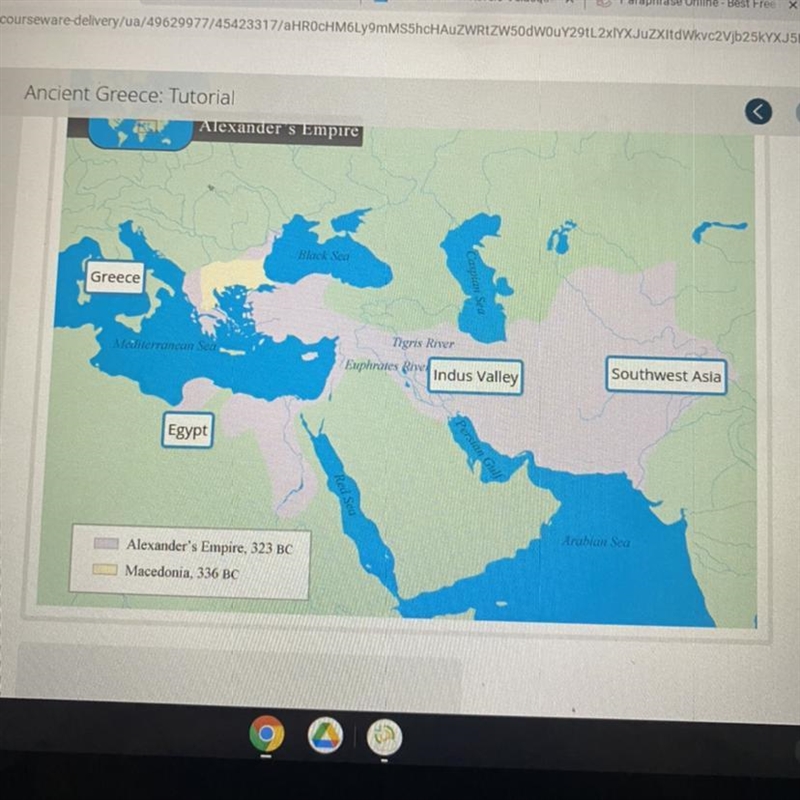 Identify each region on the map of Alexander the Great’s empire They are already answered-example-1