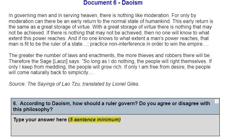 6. According to Daoism, how should a ruler govern? Do you agree or disagree with this-example-1