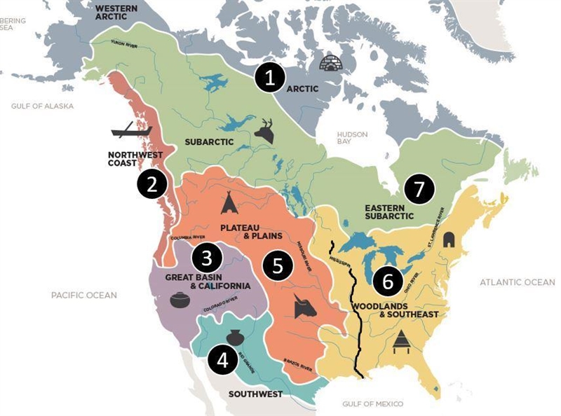 Please use the map below to identify the region that the mound builders can be found-example-1