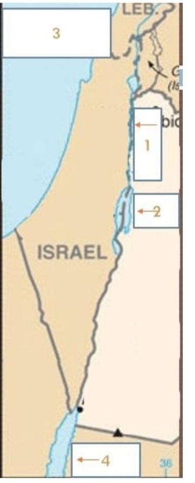 Look at the map below which option is correct? A 1 is the red sea 2 is the sea of-example-1