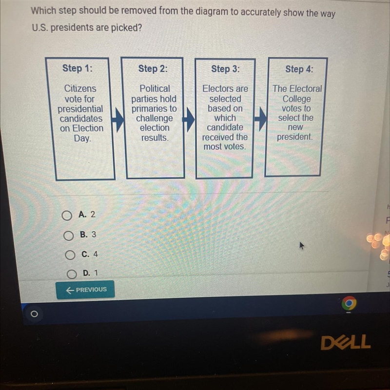 Which step should be removed from the diagram to accurately show the way U.S, presidents-example-1