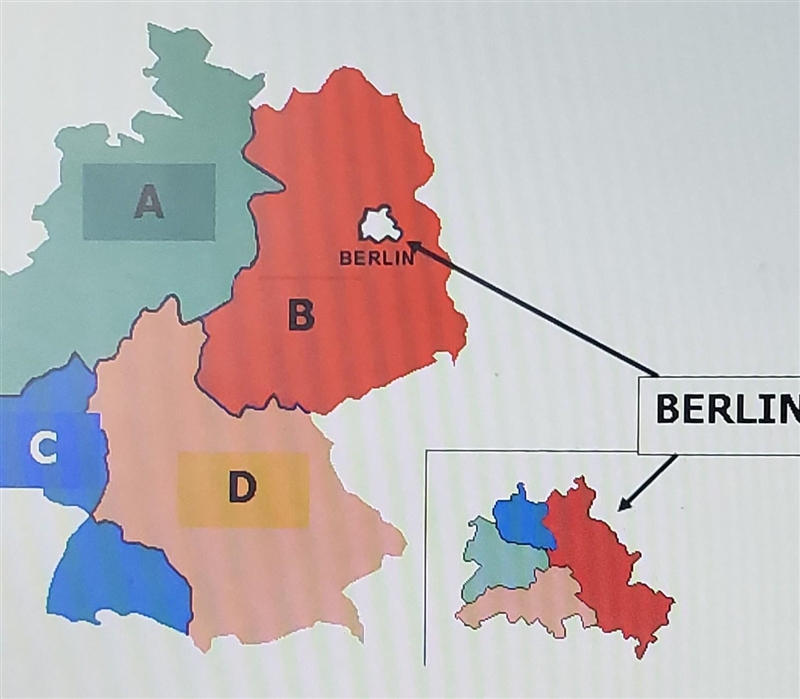 Using The Map of Post- World War II Europe, identify which part of Germany was under-example-1