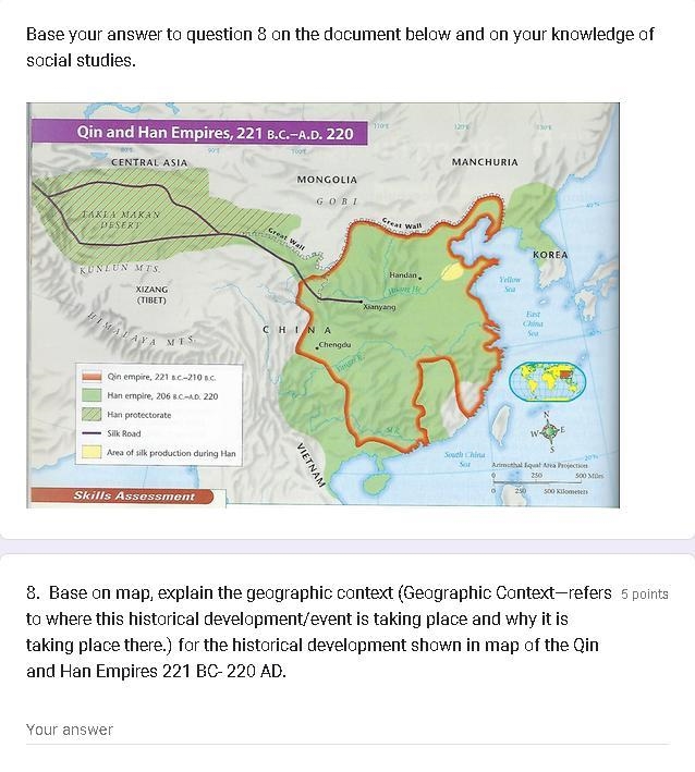 20 POINTSSS Base on map, explain the geographic context (Geographic Context—refers-example-1