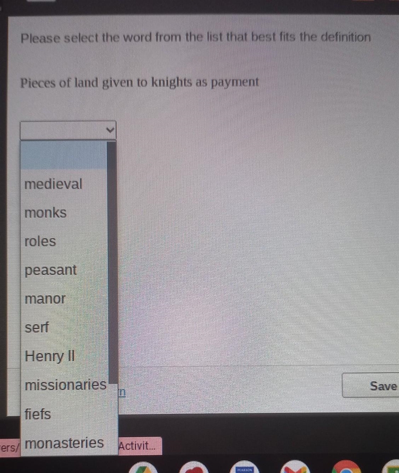 Please select the word from the list that best fits the definition Pieces of land-example-1