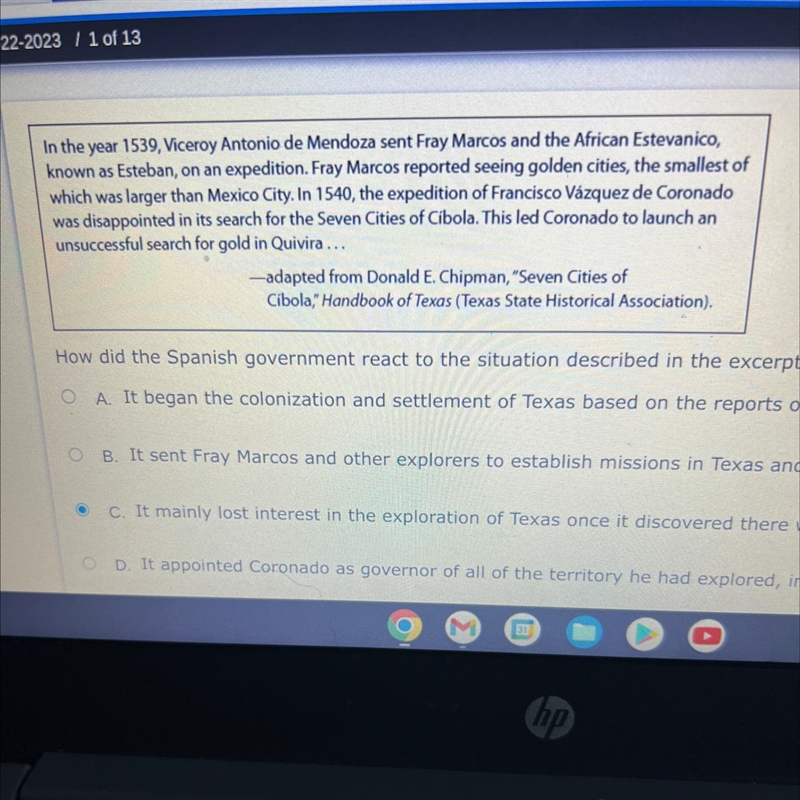 How did the Spanish government react to the situation described in the excerpt-example-1