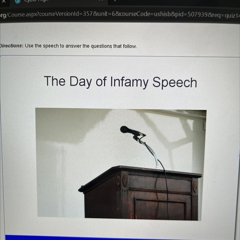 The purpose of this speech was to: A:explain why the U.S. is superior to Japan. B-example-1