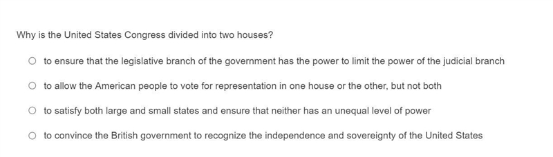 Why is the United States Congress divided into two houses?-example-1