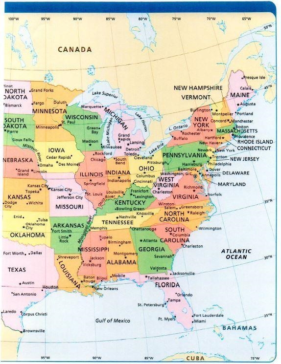 What map feature is located at 35 degrees N, 90 degrees W? Question 9 options: Memphis-example-1