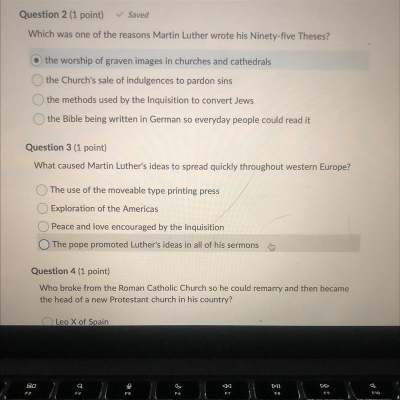 PLEASE HELP CANT RETAKE AGAIN. Question 2 (1 point) ✓ Saved Which was one of the reasons-example-1