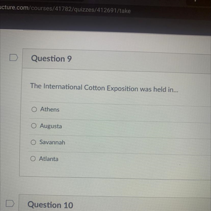 The International Cotton Exposition was held in…?-example-1