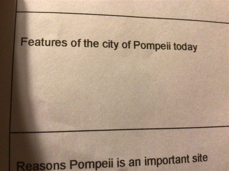 Please answer 3 Features of the city Pompeii today-example-1