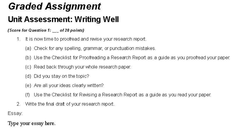 15.08: Writing Well has anyone done this essay 100 points for the answers-example-1