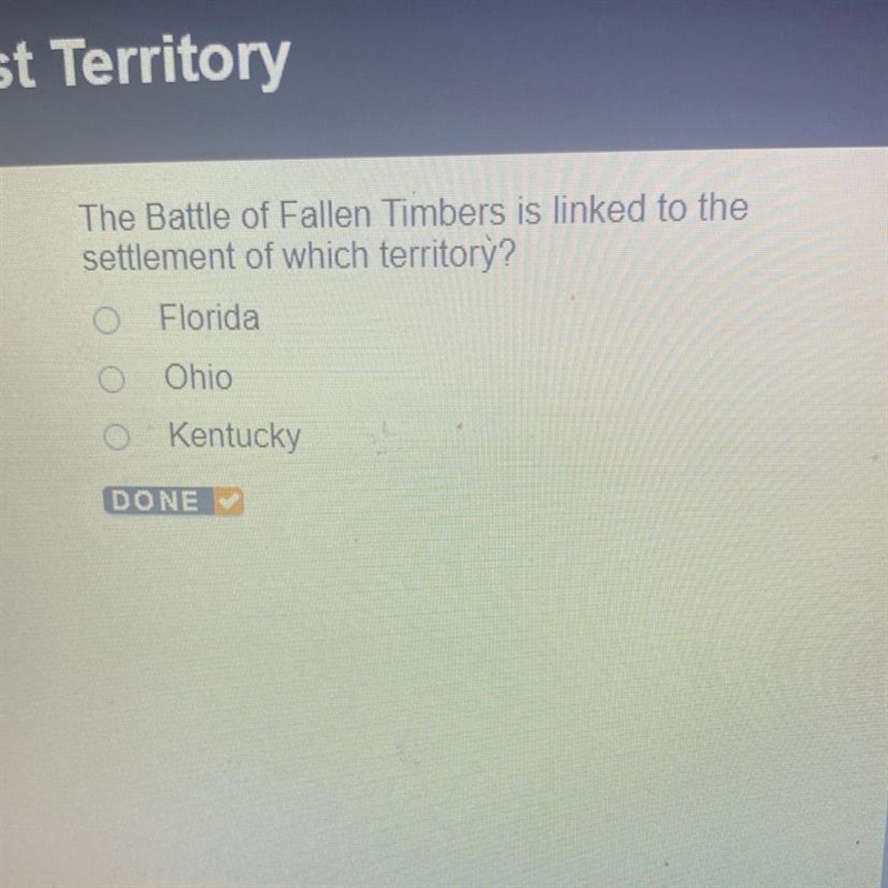 The battle of fallen Timbers in linked swelter to of which territory?-example-1