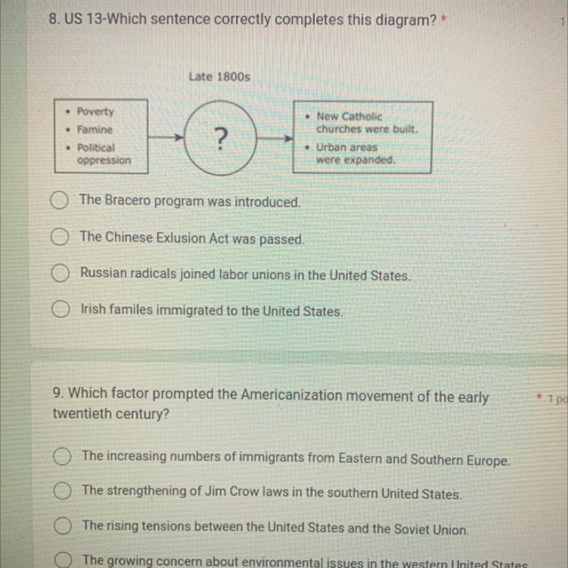 50 points Question 8 & 9-example-1