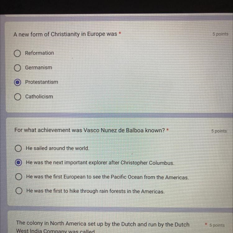 For what achievement was vasco Núñez de balboa known? A.) He sailed around the world-example-1