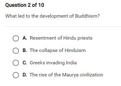 What led to the development of buddhism?-example-1