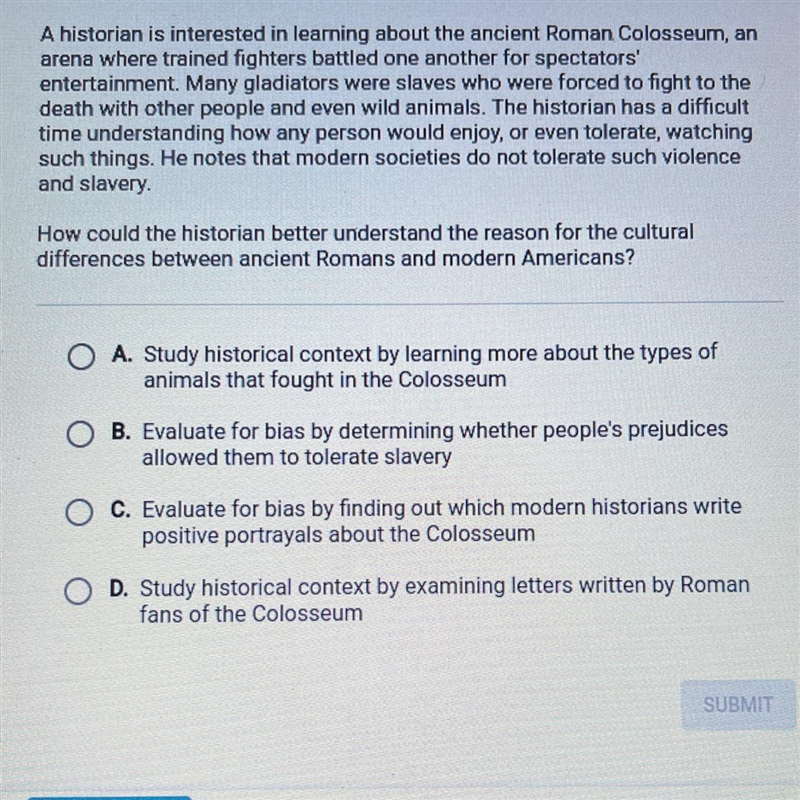 How could the historian better understand the reaso for the cultural differences between-example-1