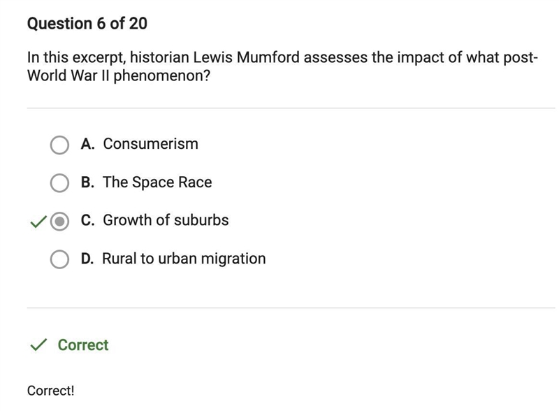 In this excerpt, historian lewis Mumford assesses the impact of what post-world war-example-1