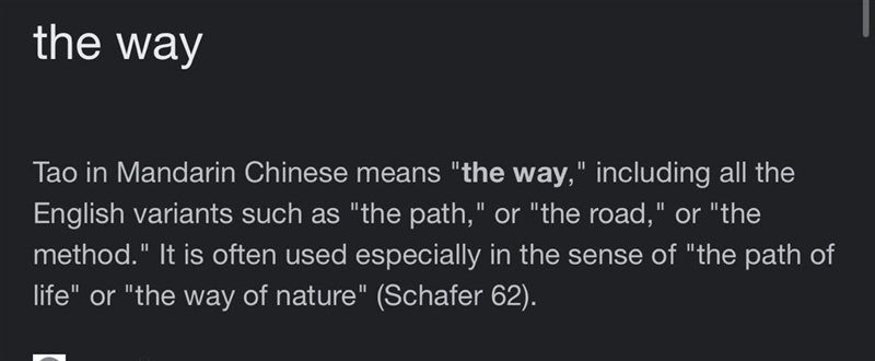 Asap asap The Chinese word "Tao" translates to what which is at the heart-example-1