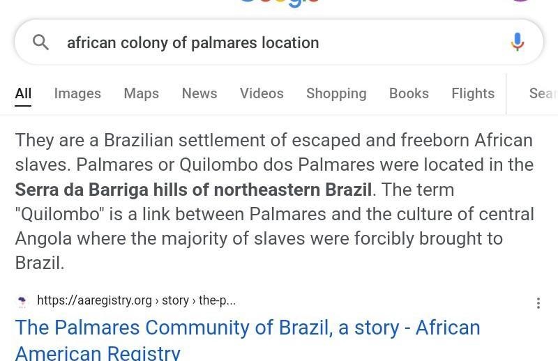 The african colony of palmaes was located in which country-example-1