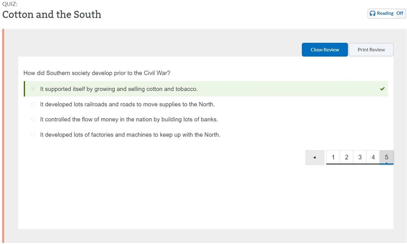 Help!! how did southern society develop prior to the civil war? A. it controlled the-example-1