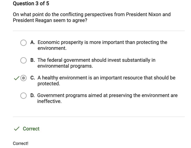 On what point do the conflicting perspectives from President Nixon and President Reagan-example-1