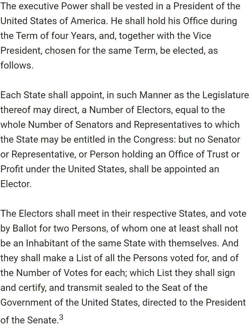 What is the main idea of this excerpt from an article in the U.S. Constitution? OA-example-2