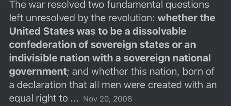 Which issue was resolved by the U.S. Civil War?-example-1