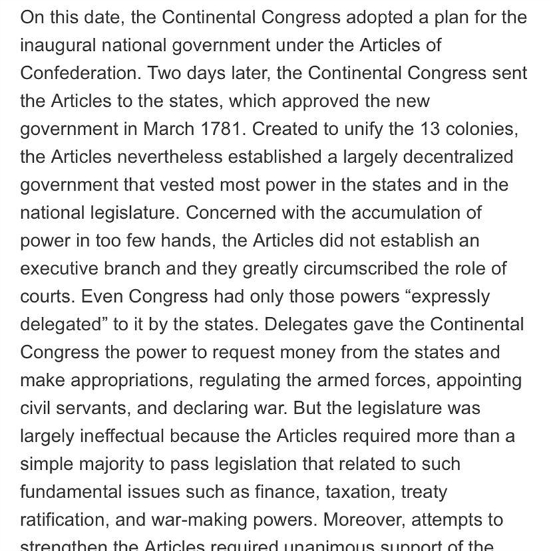 What did the executive look like under the Articles of Confederation?-example-1