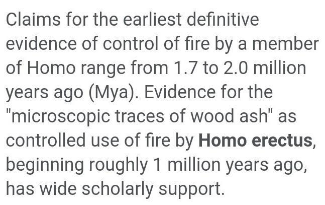 Which species of hominin first controlled fire?-example-1