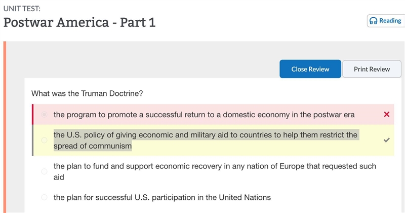 What was the Truman Doctrine? Question 25 options: the program to promote a successful-example-1