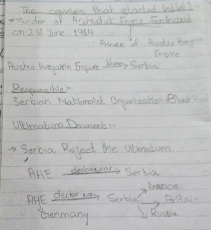 Create a list of fundamental causes of world war 1.-example-1