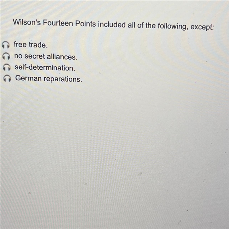 Wilson’s Fourteen Points included all the following, except:-example-1