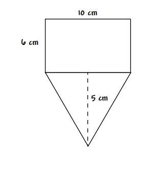 Calculate the area of the following figure pls answer quickly it's 10:55 a.m. on a-example-1