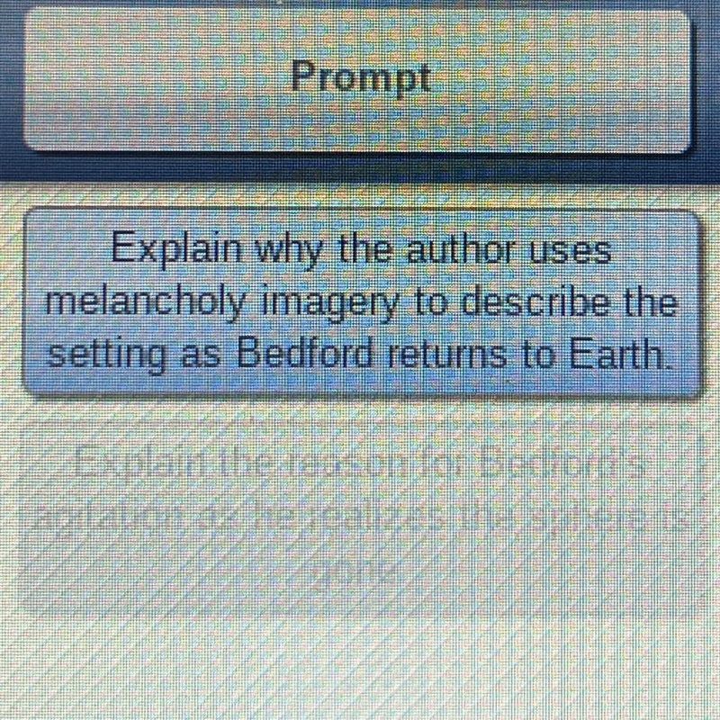 Prompt Explain why the author uses melancholy imagery to describe the setting as Bedford-example-1