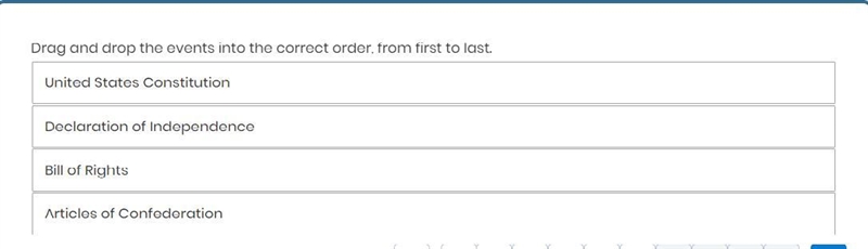 Drag and drop the events into the correct order, from first to last.-example-1