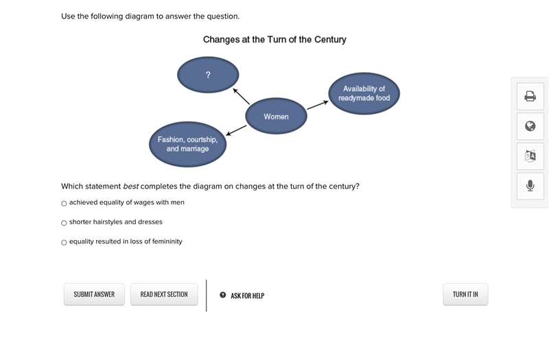 Use the following diagram to answer the question. Which statement best completes the-example-1