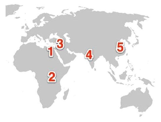 Which area did the fall of the Western Roman Empire impact the most? A) 2 B) 3 C) 4 D-example-1