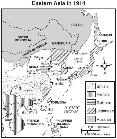 This map illustrates the concept of A. ethnocentrism B. socialism C. containment D-example-1