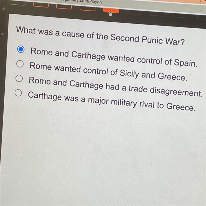 What was a cause of the second Punic war￼￼-example-1