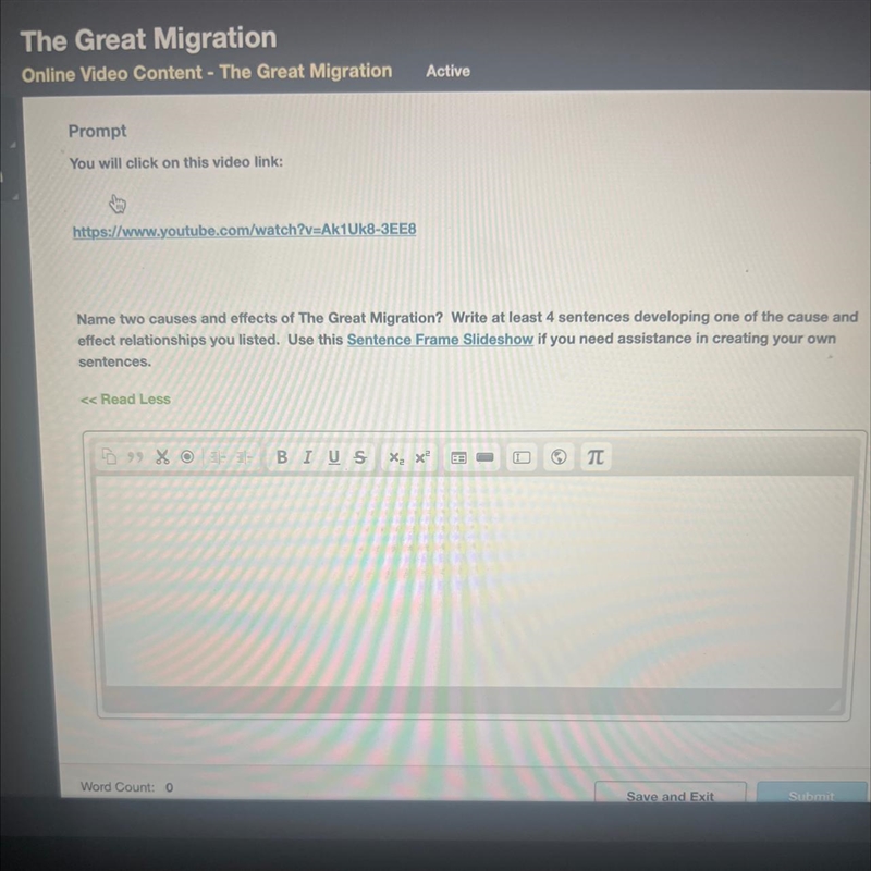 I just need some help, the great migration-example-1