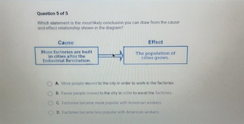 Which statement is the most likely conclusion you can draw from the cause- and-effect-example-1